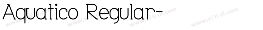 Aquatico Regular字体转换